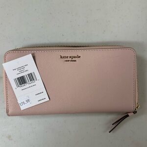 NWT KATE SPADE LEATHER CAMERON LARGE CONTINENTAL WALLET WARM VELLUM